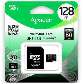 Карта пам'яті microSD Apacer 128GB Cl10