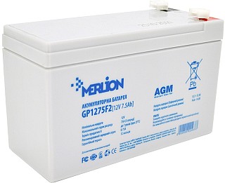 Акумуляторна батарея MERLION AGM 12V 7.5Ah