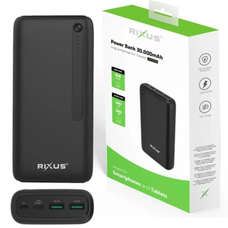 Зовнішній акумулятор RIXUS RXPB38B 30000 mAh