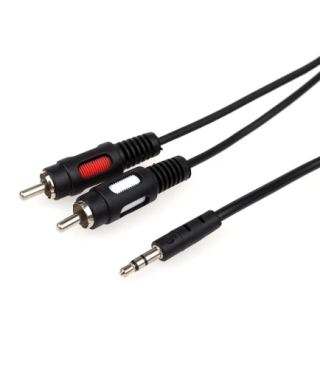 Кабель-аудіо Jack 3.5мм(M)/2RCA(M) Atcom 0,8м.
