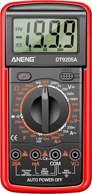 Тестер ANENG DT9205A-12 Red