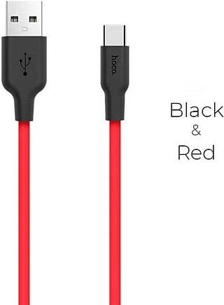 Кабель USB AM/Type-C HOCO X21 black&red 1.0м