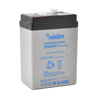 Акумуляторна батарея MERLION GP645F1 6V 4.5Ah