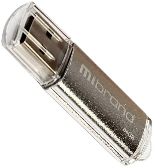 Флеш пам'ять Mibrand Cougar Silver 64GB USB2.0
