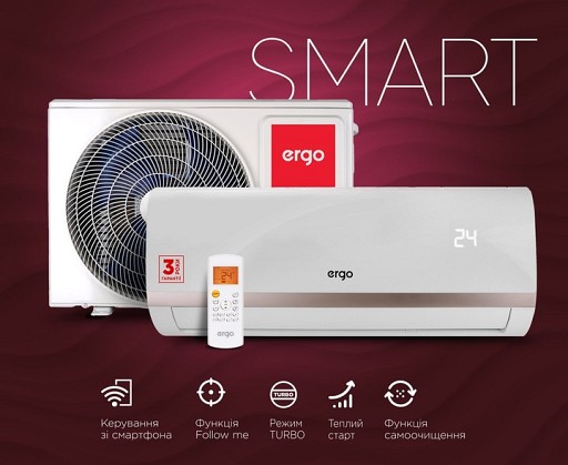 Кондиціонер ERGO ACI 0935 SWH W