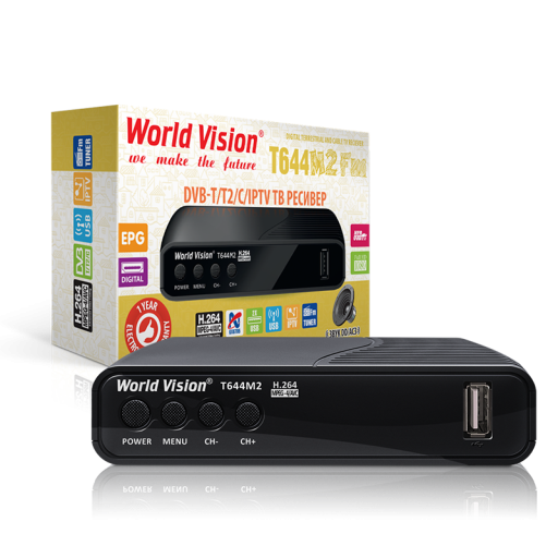 Тюнер DVB-T2 WorldVision T644M2 Fm
