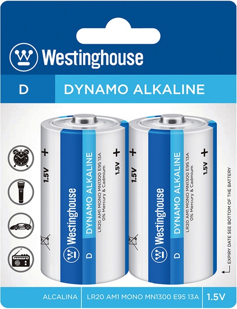 Батарейка D/RL20 WESTINGHOUSE Dynamo Alkaline