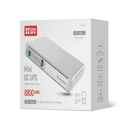 ДБЖ для роутерів ColorWay CW-PB088LI1WT
