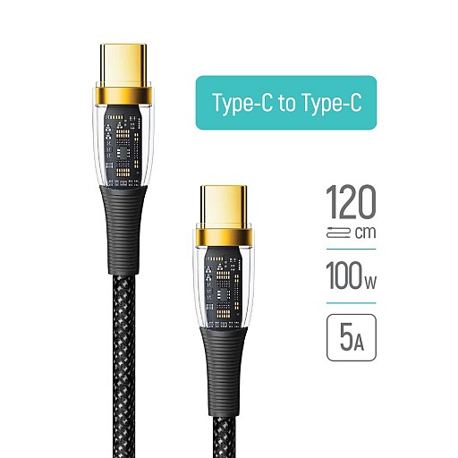 Кабель Type-C/Type-C ColorWay (CBPDCC053-BK) 1.2м
